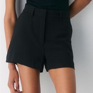 Aritzia Babaton black High-Rise Tailored Shorts Agency Mini Short 9184